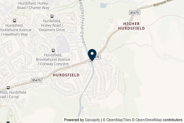 Map showing the area around: Dan Q reported GC1J9XJ Middlewood Circular – Bridge 34 needs maintenance