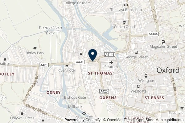 Map showing the area around: Dan Q couldn’t find GC1Q1TW SideTracked – Oxford