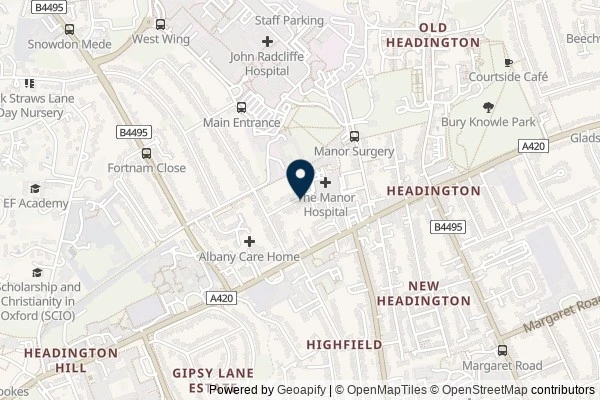 Map showing the area around: Dan Q posted a note for GC24ZNF Oxford United FC