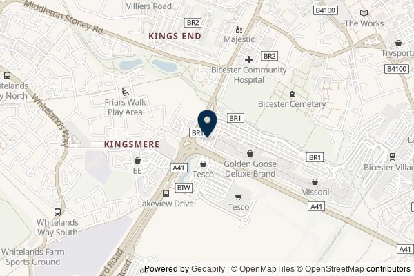 Map showing the area around: Dan Q couldn’t find GC38V3R Off Yer Trolley – Bicester