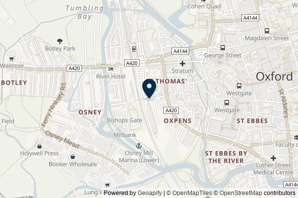 Map showing the area around: Dan Q posted a note for GC54F7N Oxford Steganography #4 – Tilt