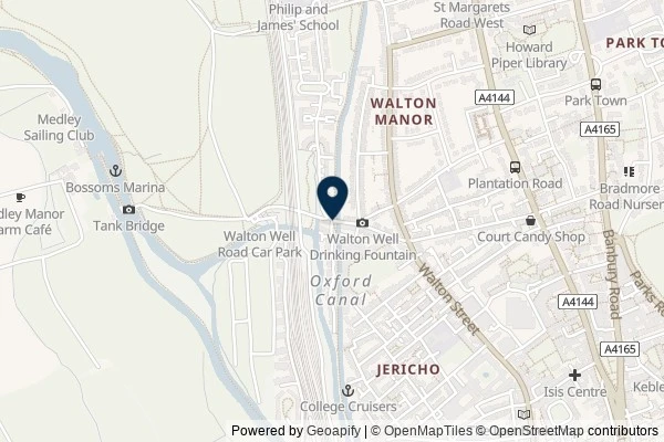 Map showing the area around: Dan Q posted a note for GC54F7V Oxford Steganography #5 – Secret Bonus Cache