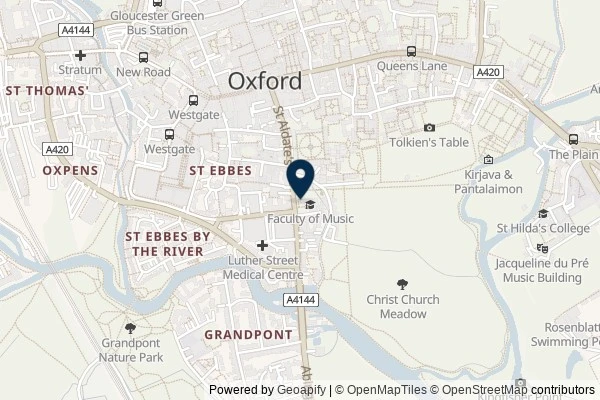 Map showing the area around: Dan Q posted a note for GC56KEX The Bate Collection of Musical Instruments