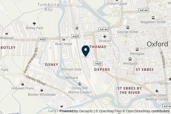 Map showing the area around: Dan Q posted a note for GC54F7N Oxford Steganography #4 – Tilt