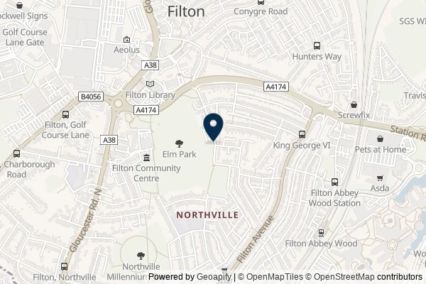 Map showing the area around: Dan Q couldn’t find GC30H48 Elm Park