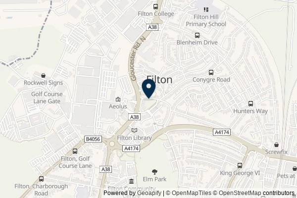 Map showing the area around: Dan Q couldn’t find GC4H0GY Church Micro #7122 Filton St Peters