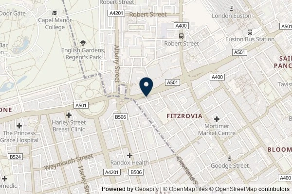 Map showing the area around: Dan Q couldn’t find GC7CDW3 BT Tower