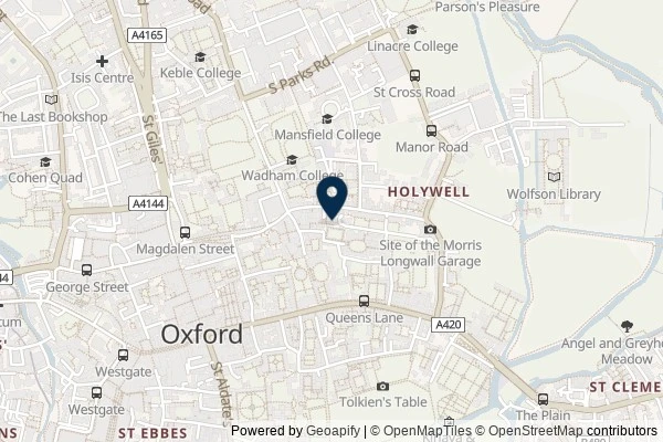 Map showing the area around: Dan Q posted a note for GC6P6WR Pub Quiz