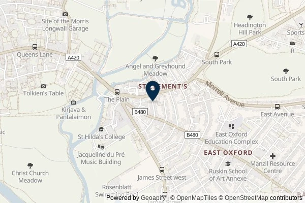 Map showing the area around: Dan Q found GC6K1BC Church Micro 9632…Oxford – Christadelphian