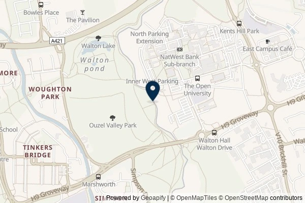 Map showing the area around: Dan Q found GC69JGP 5L22 LOG Charlies 5th Loop