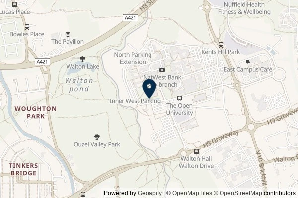 Map showing the area around: Dan Q found OK0301 M-libs12N