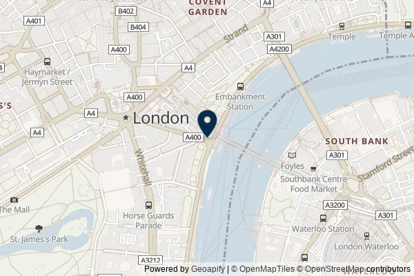 Map showing the area around: Dan Q found GC34XPT Northumberland Avenue