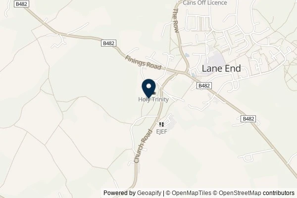 Map showing the area around: Dan Q found GC7Q7FN Church Micro 11881…Lane End