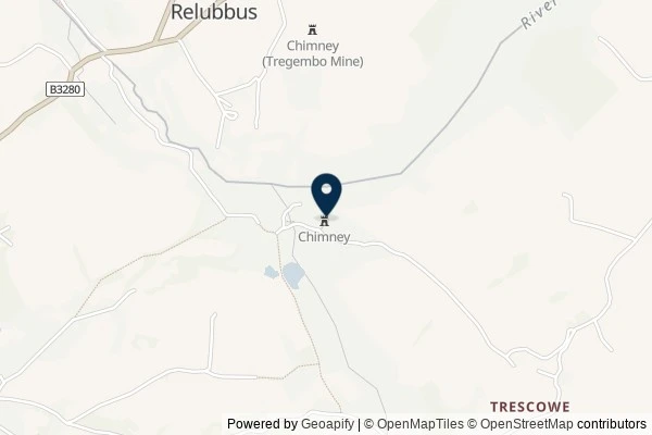 Map showing the area around: Dan Q found GC1EA55 Halamanning Engine House