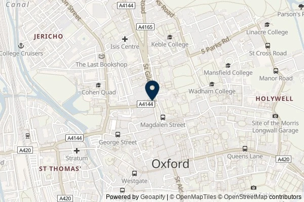Map showing the area around: Dan Q found OK0231 St Giles Webcam Cache, Oxford