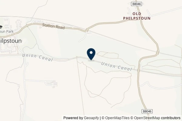 Map showing the area around: Dan Q found GC3W69Q Philpstoun wander – Who stole the bridge?