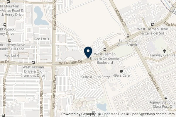 Map showing the area around: Dan Q found GCFEE8 Great America Station