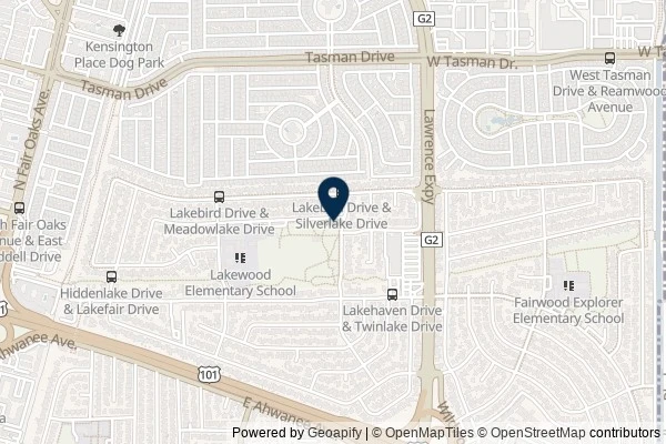 Map showing the area around: Dan Q couldn’t find GC7WY9Q Community Orchestra Series #3 Nova Vista Symphony