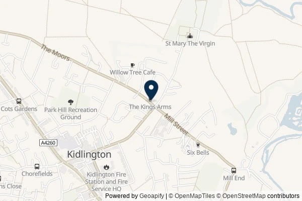 Map showing the area around: Review of The Kings Arms