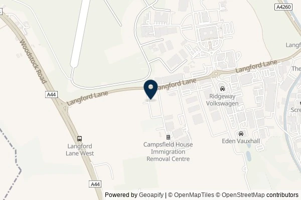 Map showing the area around: Review of Cygnet Nursery Kidlington Ltd