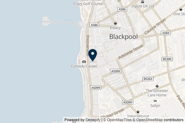 Map showing the area around: Review of The Blackpool Tower