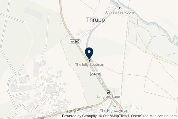 Map showing the area around: Review of The Jolly Boatman