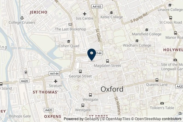 Map showing the area around: Review of The White Rabbit