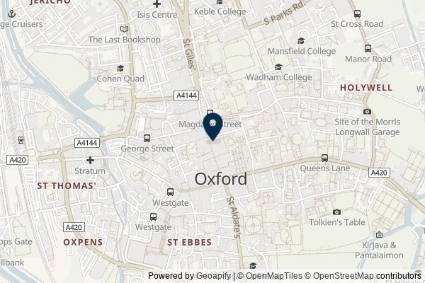 Map showing the area around: Review of Burger King