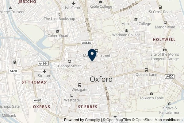 Map showing the area around: Review of Mission Burrito