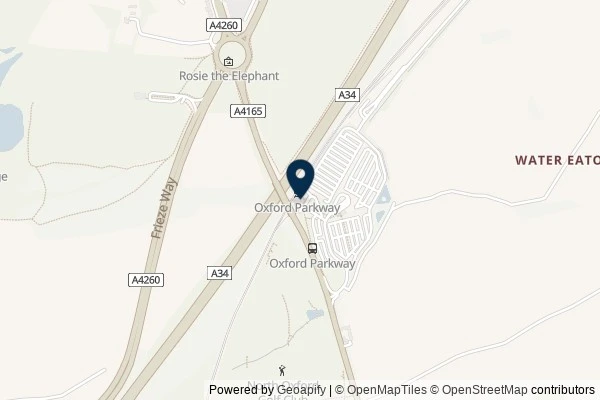 Map showing the area around: Review of Oxford Parkway