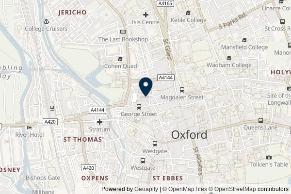 Map showing the area around: Review of Gloucester Green Market