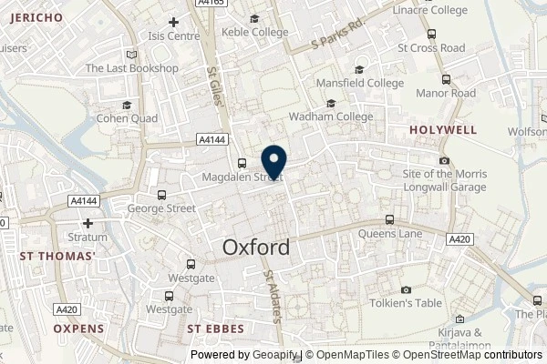 Map showing the area around: Review of Tower House