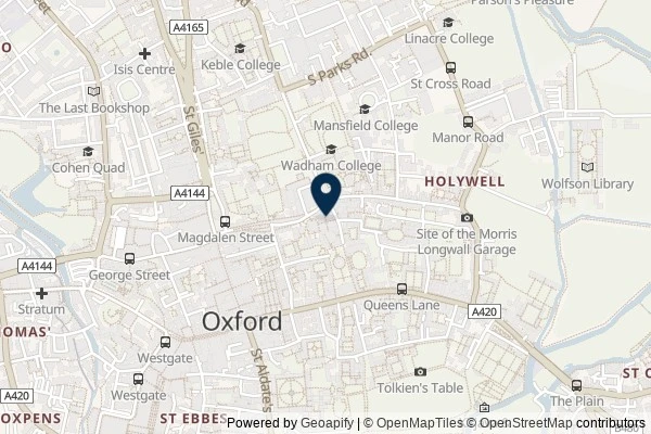 Map showing the area around: Review of Clarendon Building