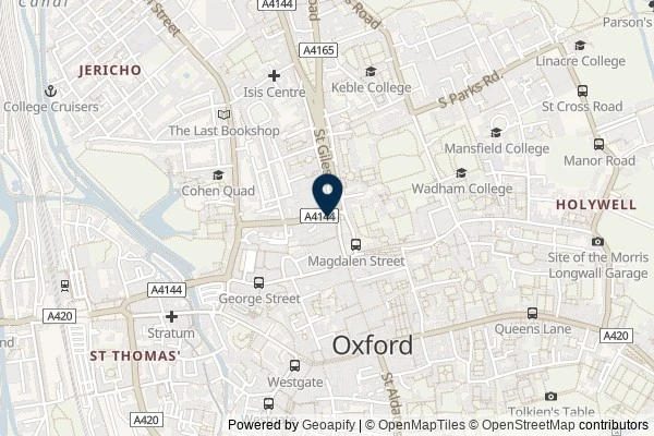 Map showing the area around: Review of Macdonald Randolph Hotel