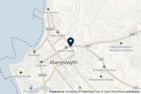 Map showing the area around: Review of Launderette Golchdy