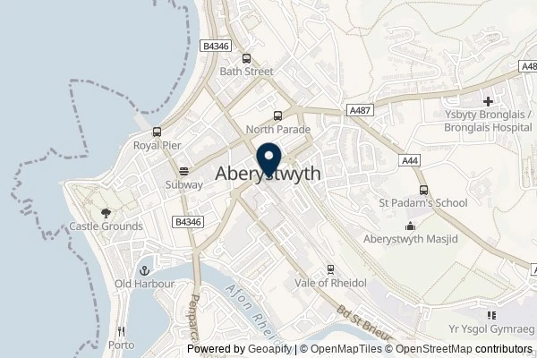 Map showing the area around: Review of Yr Hen Orsaf – JD Wetherspoon
