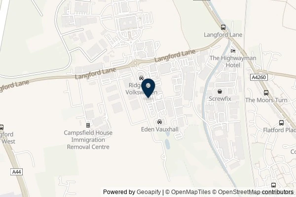 Map showing the area around: Review of Motorline Nissan Oxford