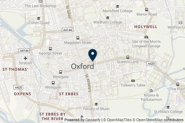 Map showing the area around: Review of Ben’s Cookies