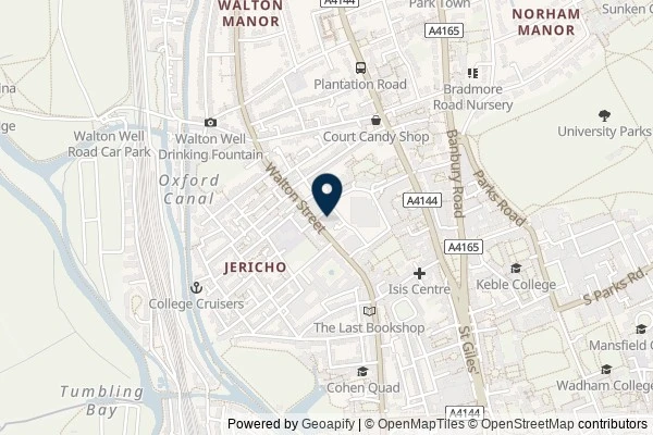 Map showing the area around: Review of Oxford University Babylab