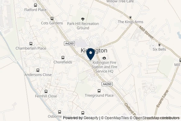 Map showing the area around: Review of Off The Hook (Kidlington)