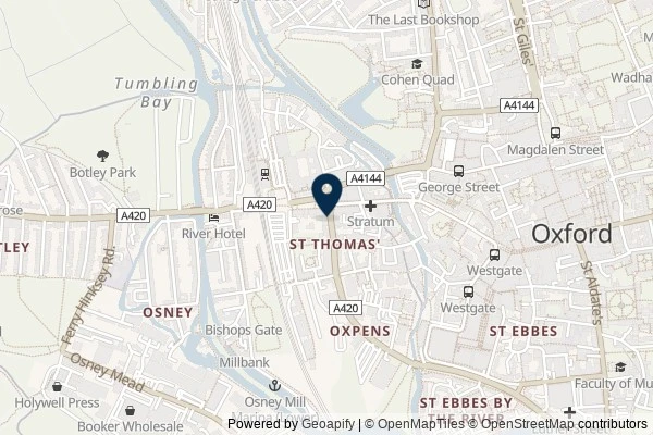 Map showing the area around: Review of The Jam Factory