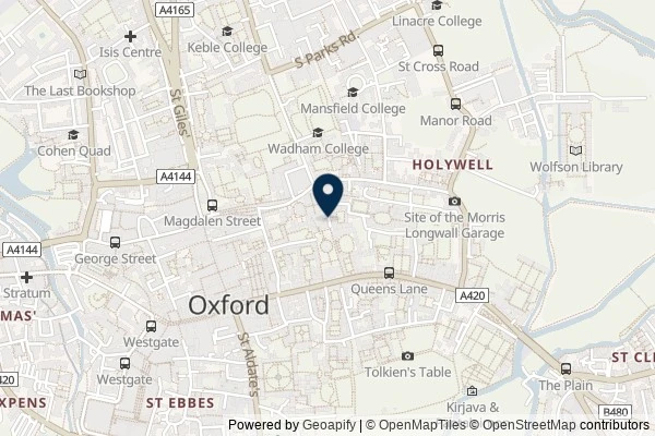 Map showing the area around: Review of Tower of the Five Orders