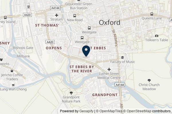 Map showing the area around: Review of The Alchemist Oxford
