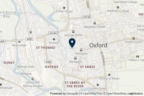 Map showing the area around: Review of Malmaison Oxford