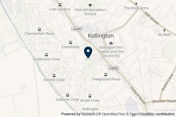 Map showing the area around: Review of Bowls Club Pavilion