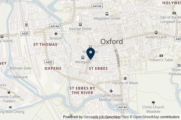 Map showing the area around: Review of Three