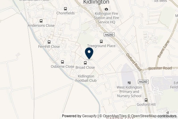 Map showing the area around: Review of Broad Close [bus stop]