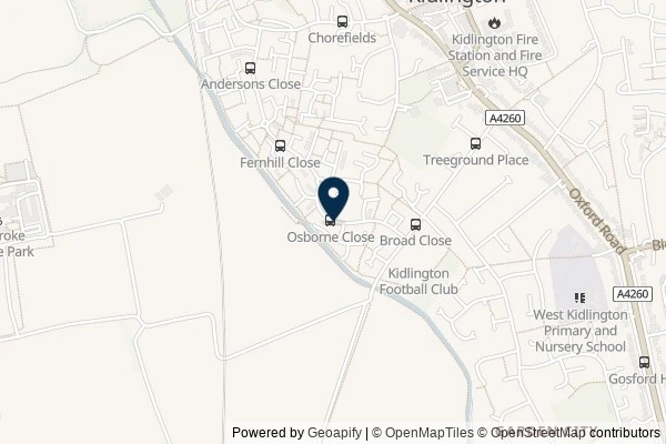 Map showing the area around: Review of Osborne Close [bus stop]