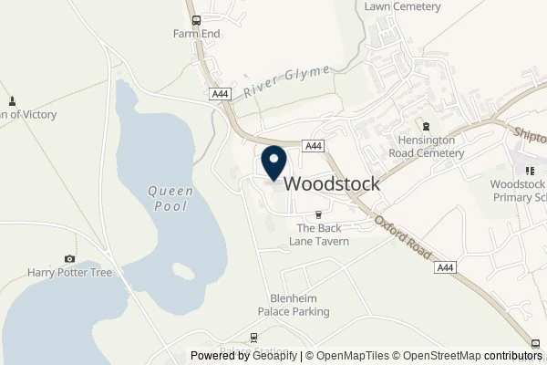 Map showing the area around: Review of The Feathers Restaurant & Bar