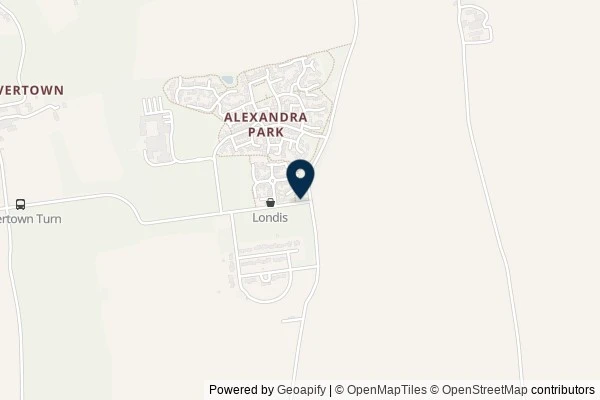 Map showing the area around: Dan Q found GC64QG0 Post Post SN4 309 (Alex Park)